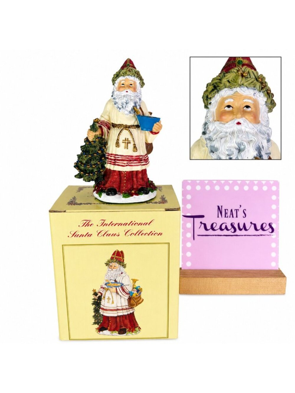 The International Santa Claus Coll 1999 BISHOP UKRAINE Christmas 4.5" Figurine